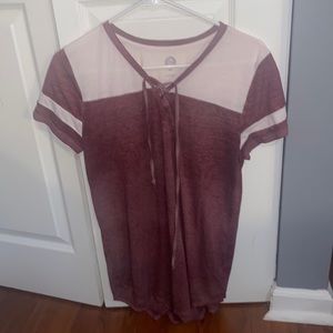 Dark Purple and White Shirt